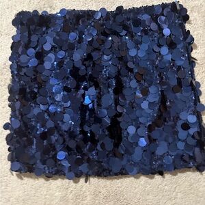 MESHKI navy low rise sequin skirt size medium